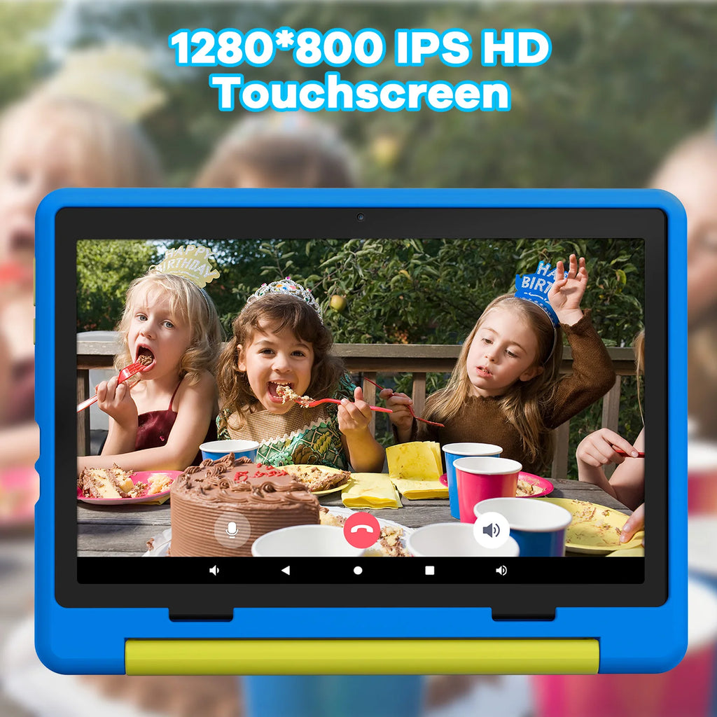 KT1016 Kid Tablet 10.1 inch Android 14 Quad Core 8GB RAM 64GB ROM 1TB Expand WiFi Bluetooth Children's Gift Kids Software PC Pad