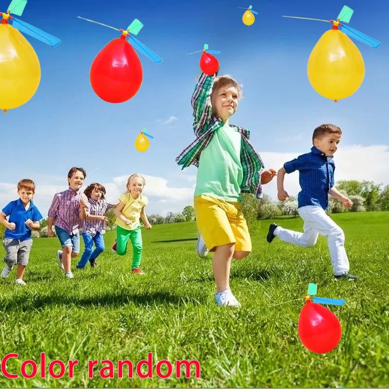Balloon Aircraft Science and Technology Educational Toys Technology Handmade Diy Balloon Helicopter Children's Creative Toys