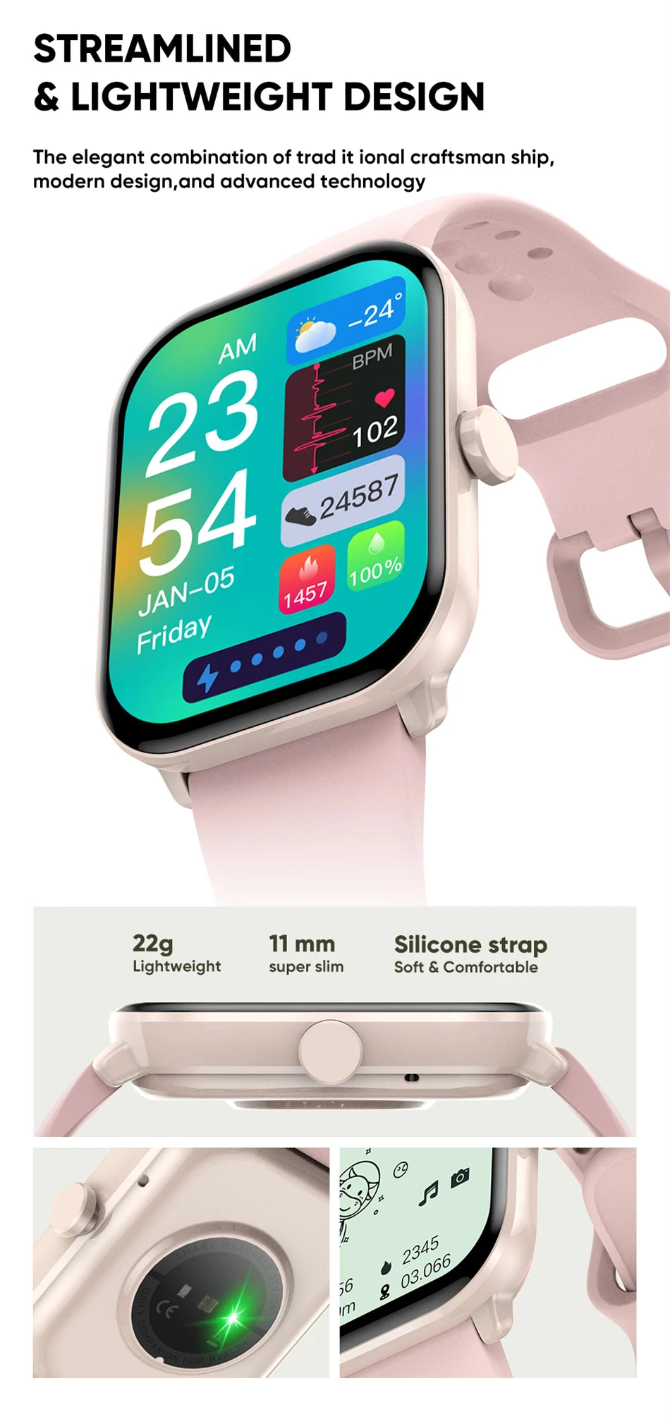 For Xiaomi Watch 5 Global Version Men Women HD AMOLED Screen Heart Rate Bluetooth Call GPS Track Waterproof Sports Smart Watch