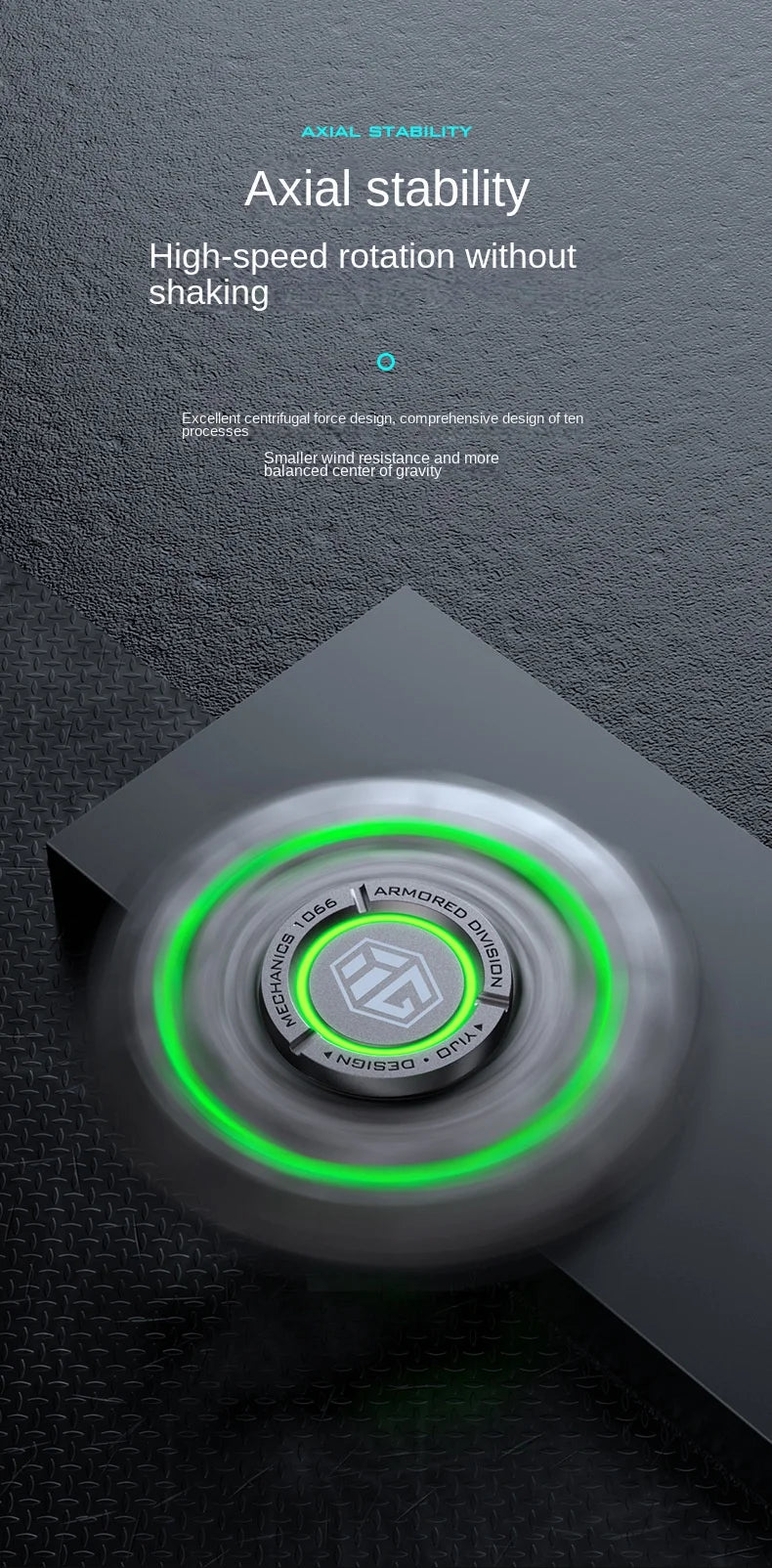 New Technology Metal Alloy Luminous Gyro Smart Black Technology Fidget Spinner Hand Stress Relief Toy Boy Adults Birtday Gifts