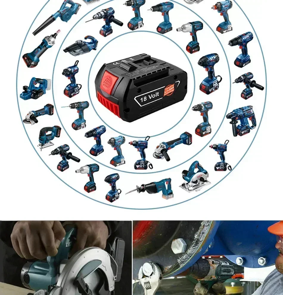 18V Original Lithium Battery Replaceable for BOSCH Battery Pack 6.0AH Original Tool Rechargeable Battery Ultra long life