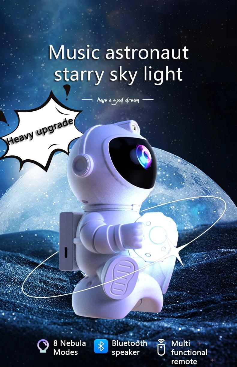 Galaxy Star Projector Night Light Astronaut Space Ceiling LED Lamp for Bedroom Home Decor Kids Gift - Starry Nebula Projector