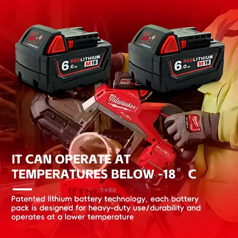 Milwaukee M12 REDLITHIUM HB 6.0Ah Extended Capacity Battery – 12V Rechargeable for M12 Cordless Tools (Model: 48-11-2402)