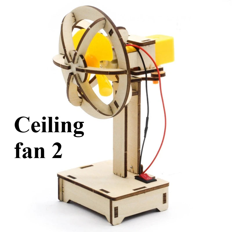 DIY Microscope Excavator fan robot  Model Kit - Science And Technology Trend Toy for Small Projects Educational Experiment