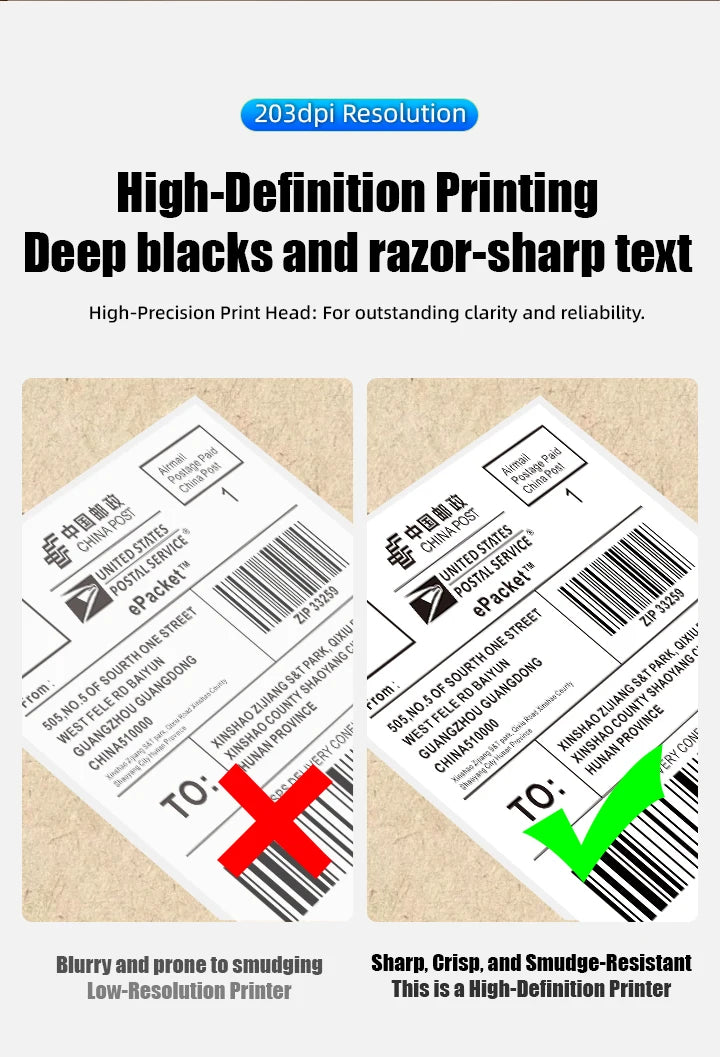 4 inch Bluetooth thermal printer for 30mm-110mm Paper DHL,Fedex Express delivery label barcode printer Android iOS Windows