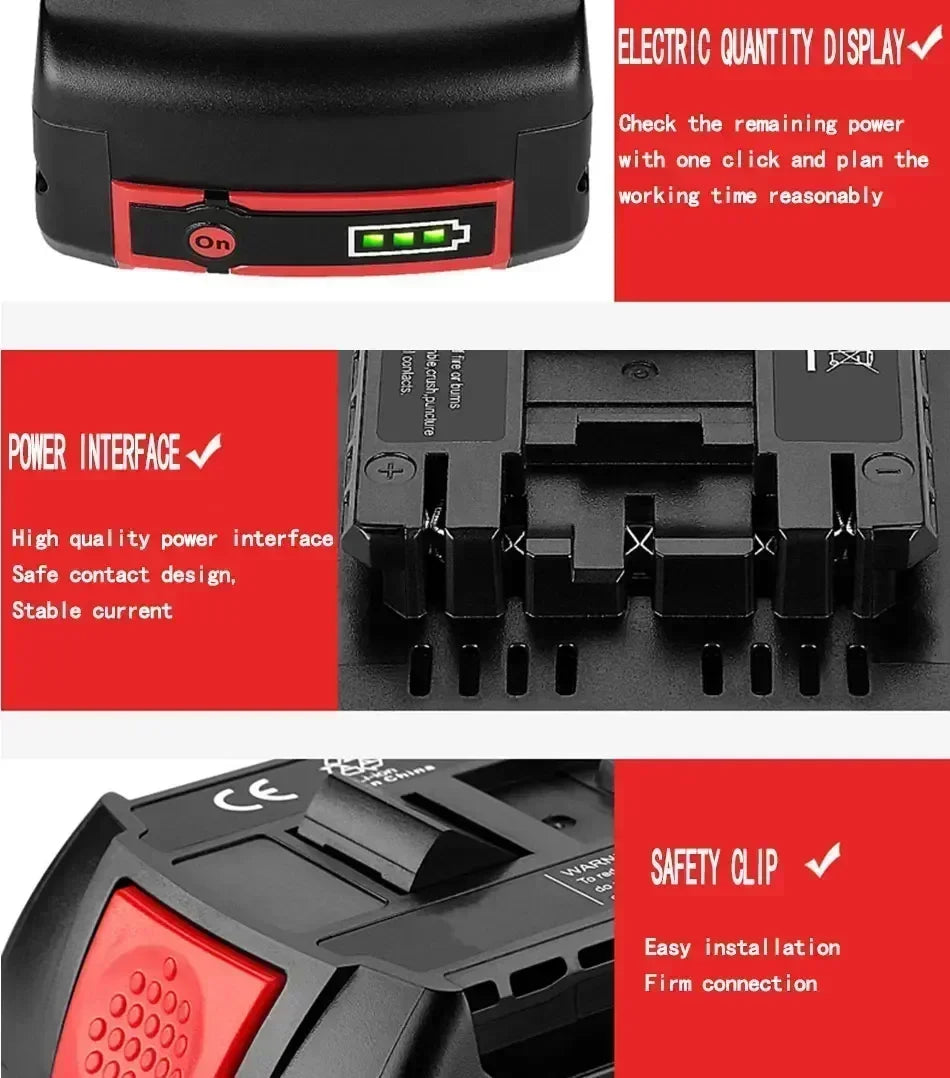 18V Original Lithium Battery Replaceable for BOSCH Battery Pack 6.0AH Original Tool Rechargeable Battery Ultra long life