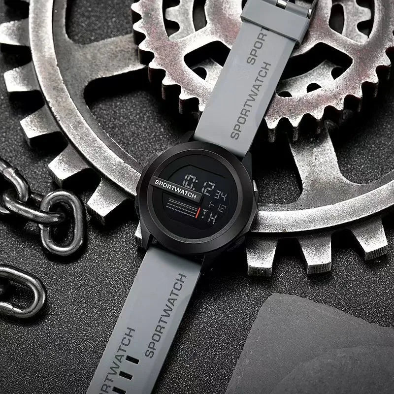 Electronic watch, multi-functional simple fashion trend cool outdoor luminous sports electronic watch
