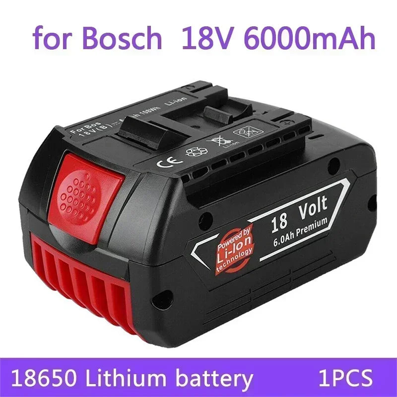 18V Original Lithium Battery Replaceable for BOSCH Battery Pack 6.0AH Original Tool Rechargeable Battery Ultra long life