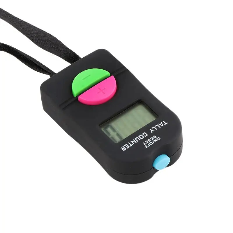 Digital Hand Tally Counter with Lanyard, Electronic Manual Clicker, Add Subtract, Model for Running