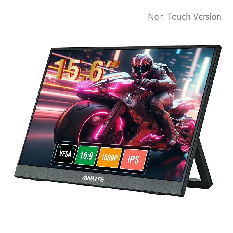 Anmite 15.6 inch Portable Touch Monitor 1080P HDR IPS Gaming Monitor USB TYPE C HDMI for Phone Laptop Desktop Switch PS4 XBOX