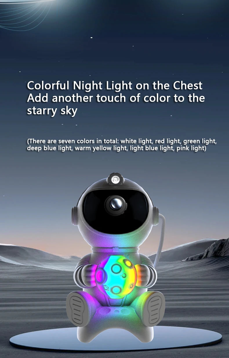Galaxy Star Projector Night Light Astronaut Space Ceiling LED Lamp for Bedroom Home Decor Kids Gift - Starry Nebula Projector