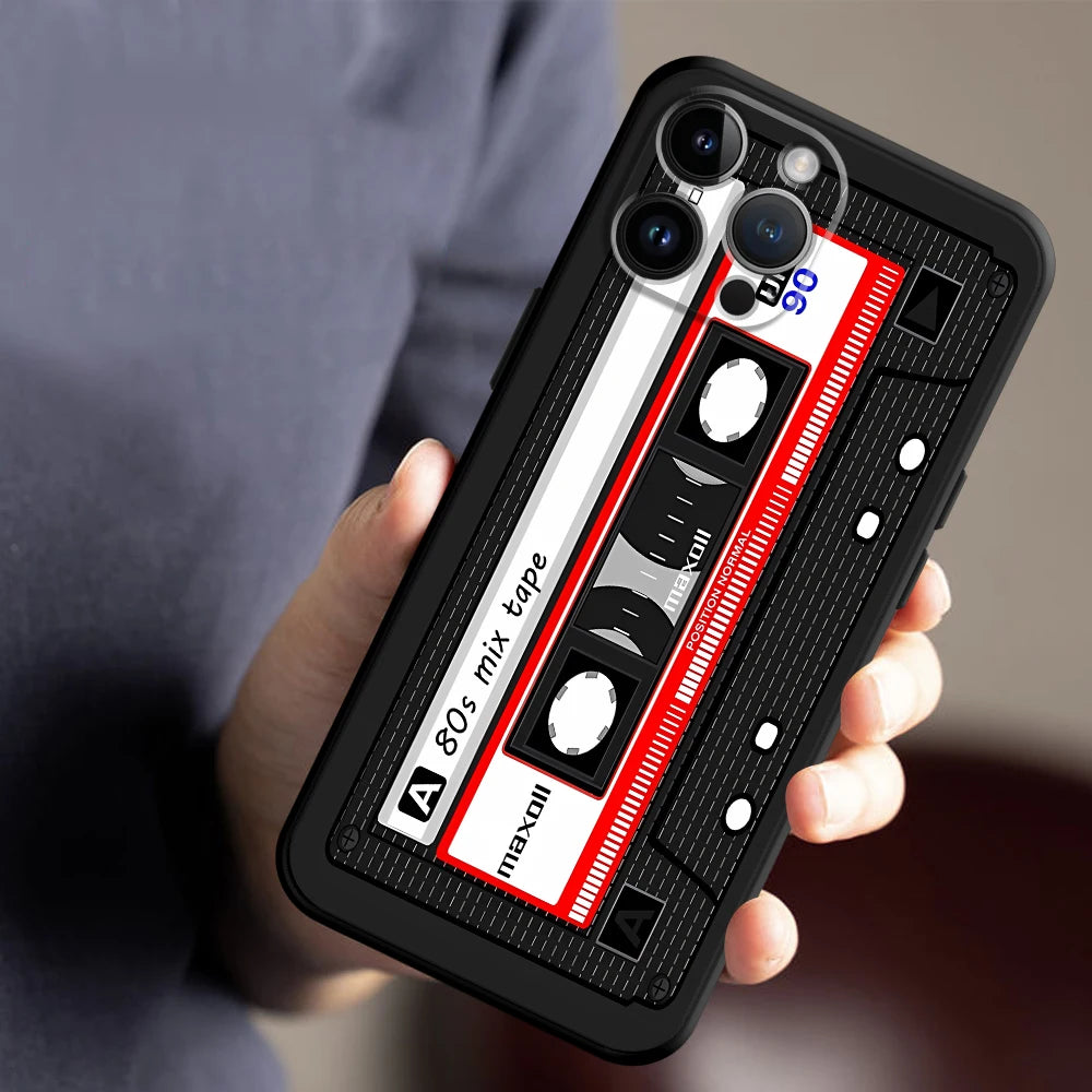 Lucky Tape Pattern Phone Case for Apple iPhone 8 Plus SE XS X 7 6s 14 13 15 16 17 Pro Max 12 Mini XR 11 Pro 14 Matte Cover