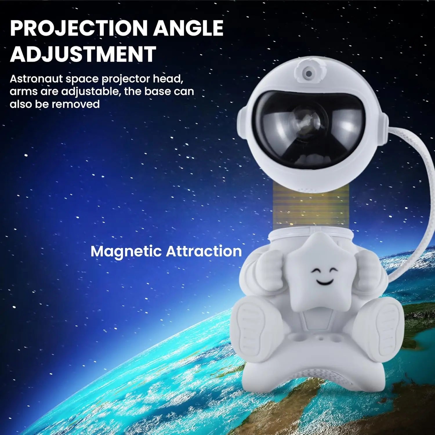 Galaxy Star Projector Night Light Astronaut Space Ceiling LED Lamp for Bedroom Home Decor Kids Gift - Starry Nebula Projector