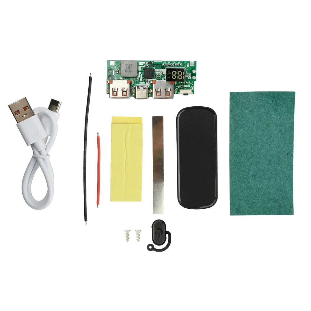 22.5W Fast Charging Module Power Bank Battery Holder 2* 1260110 Quick Charge PD Battery Holder Power Bank Case DIY Shell