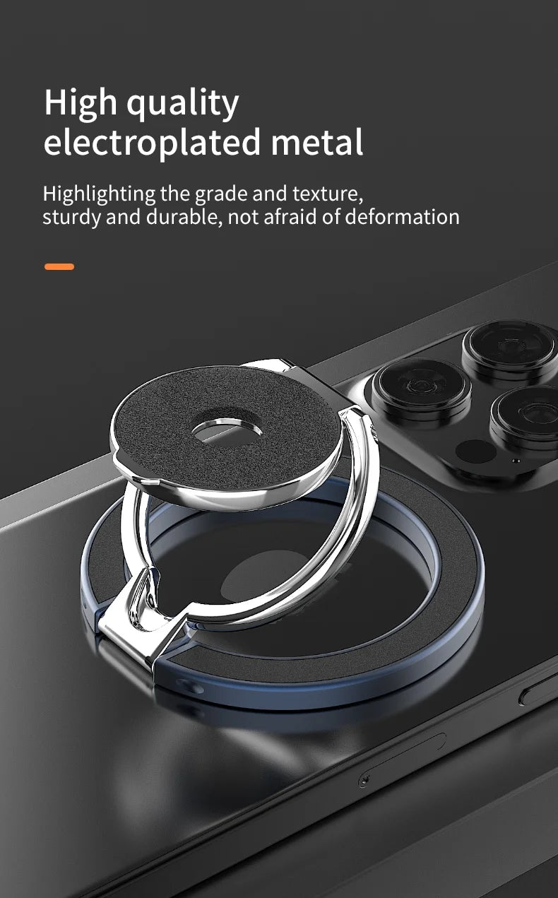 MagSafe Double Sided Magnetic Phone Ring Holder Portable Folding Cellphone Stand Accessory Grip Bracket Support Universal