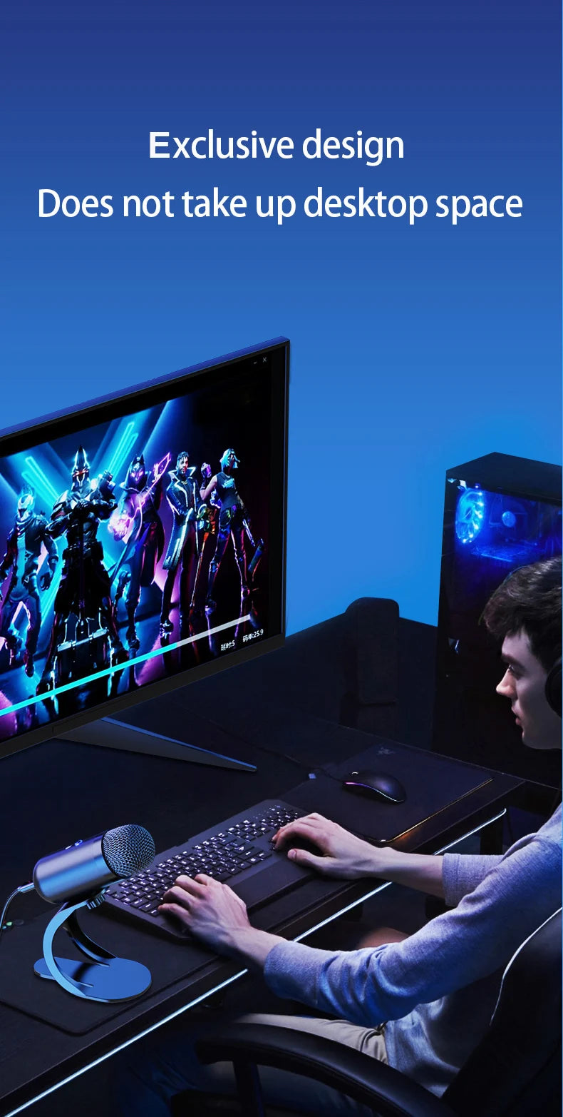 Professional Wired Condenser conference Microphone gooseneck desktop High voice quality Mic Computer Gaming USB Microphone