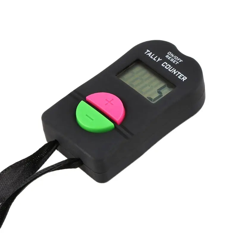 Digital Hand Tally Counter with Lanyard, Electronic Manual Clicker, Add Subtract, Model for Running