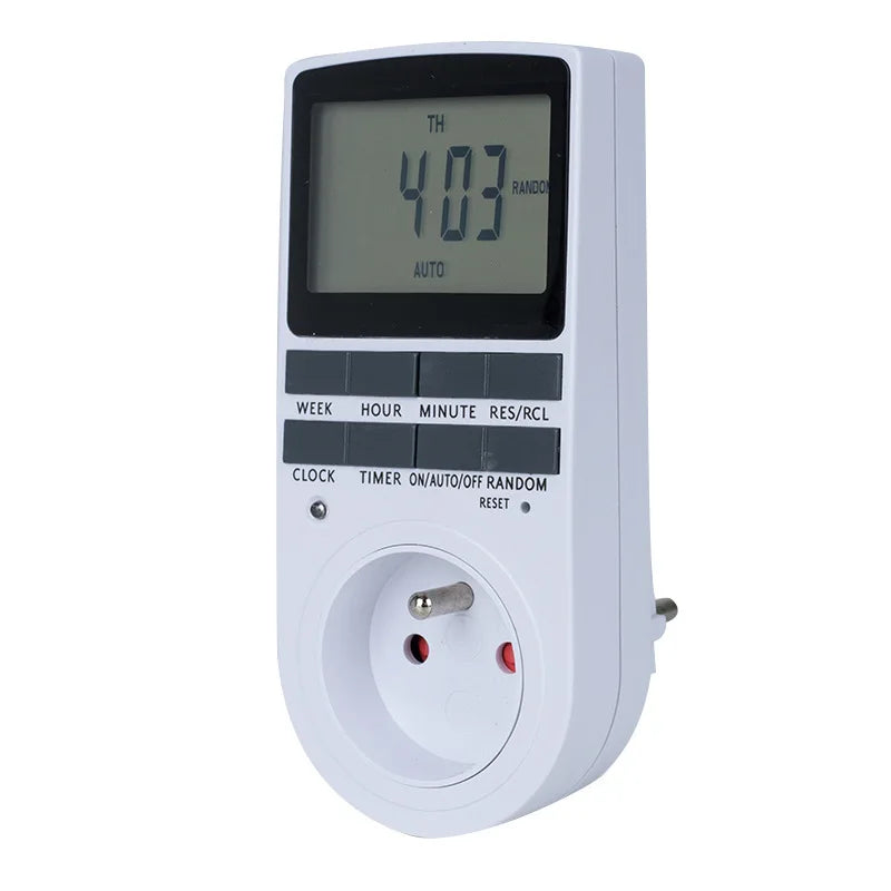 Electronic Digital Timer Switch EU Programmable Electronic Timing Socket EU Plug Outlet Kitchen Appliance Time Control Day/Hour