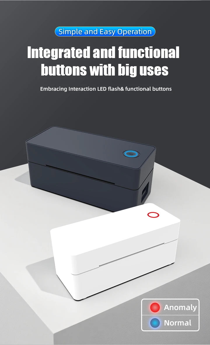 4 inch Bluetooth thermal printer for 30mm-110mm Paper DHL,Fedex Express delivery label barcode printer Android iOS Windows