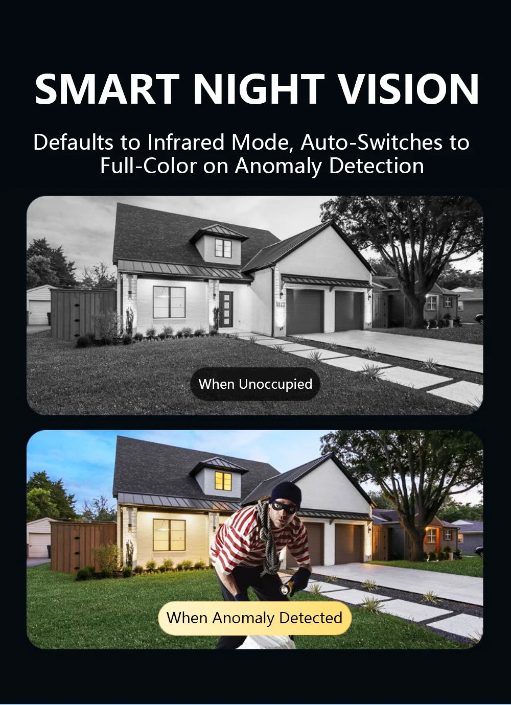 8MP Wifi IP Outdoor Wireless Security Surveillance PTZ Camera 4X Zoom Cameras AI Human Tracking Two-way Audio HD Night Color Cam