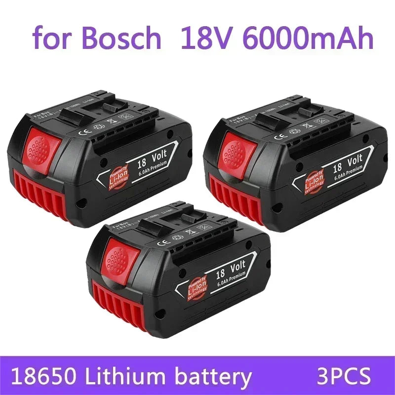18V Original Lithium Battery Replaceable for BOSCH Battery Pack 6.0AH Original Tool Rechargeable Battery Ultra long life