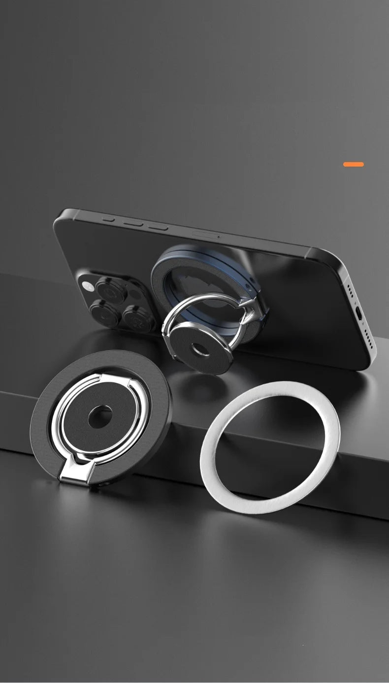 MagSafe Double Sided Magnetic Phone Ring Holder Portable Folding Cellphone Stand Accessory Grip Bracket Support Universal