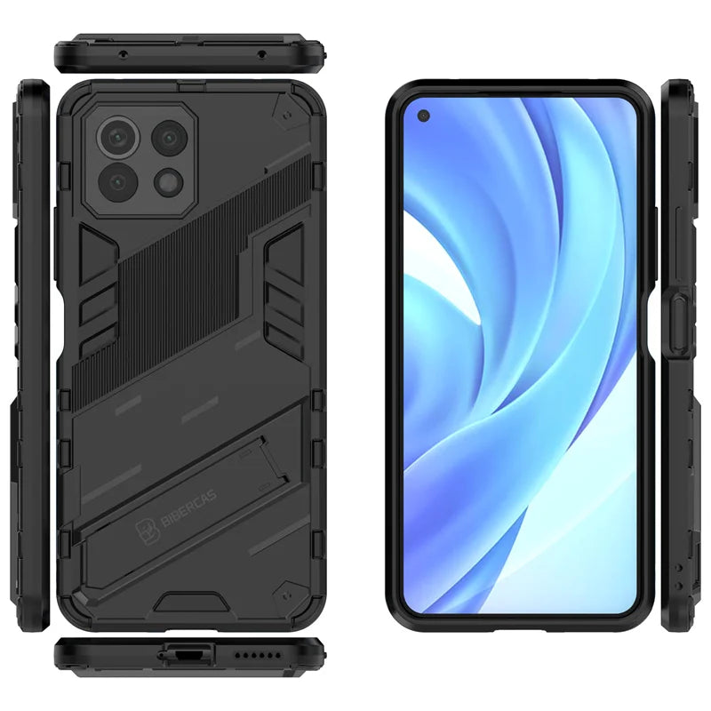 For Xiaomi Mi 11 Lite Case Armor Shockproof Magnetic Back Cover for Mi11 Lite 5G NE Mi 11 Light 11Lite Stand Holder Phone Cases