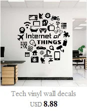 Tech Technology Social Media Wall Decals Information Technology Science Kids Room Playroom Office Classroom Decor Stickers Gifts