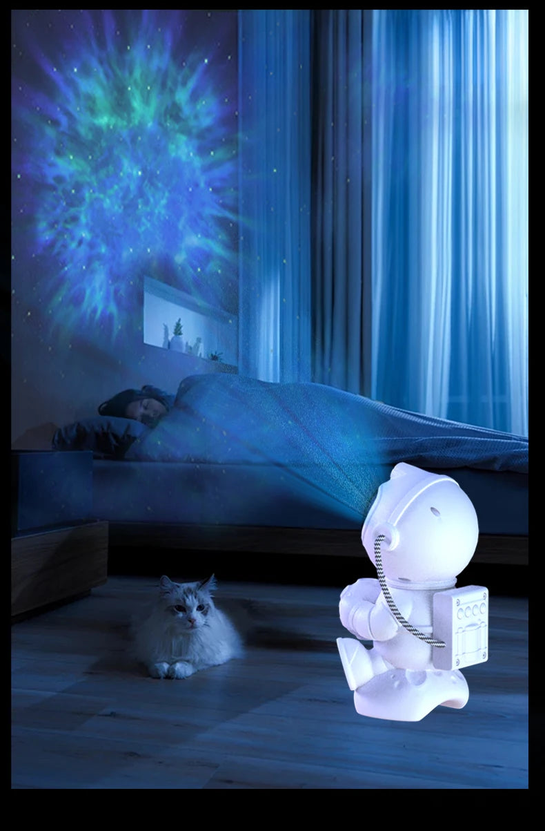 Galaxy Star Projector Night Light Astronaut Space Ceiling LED Lamp for Bedroom Home Decor Kids Gift - Starry Nebula Projector