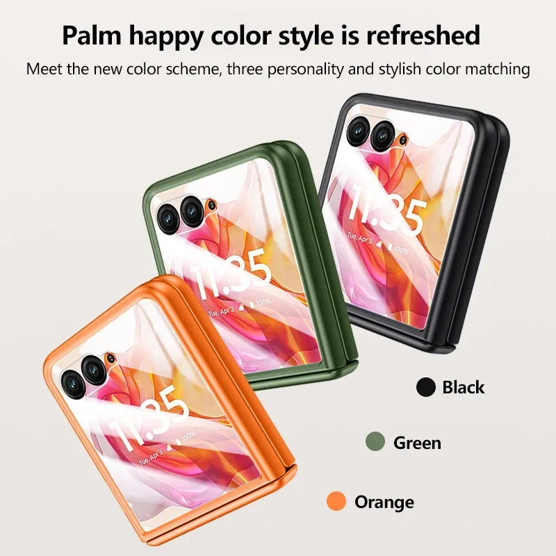 Luxury Feel Skin Spring Hinge Protective Cover for Motorola Razr 50 Ultra Shockproof Cases