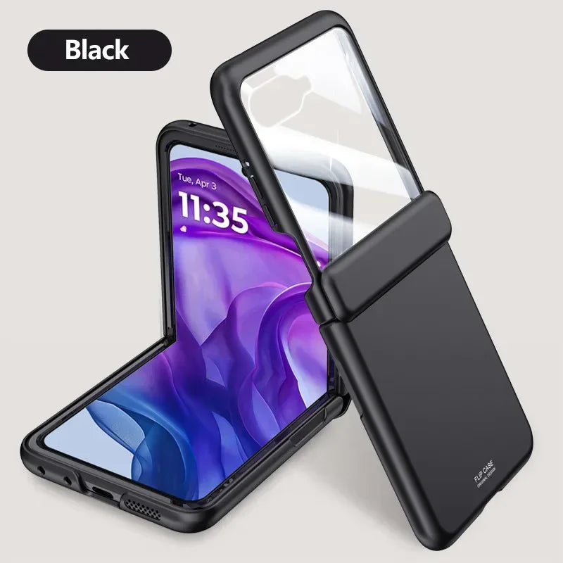 Luxury Feel Skin Spring Hinge Protective Cover for Motorola Razr 50 Ultra Shockproof Cases
