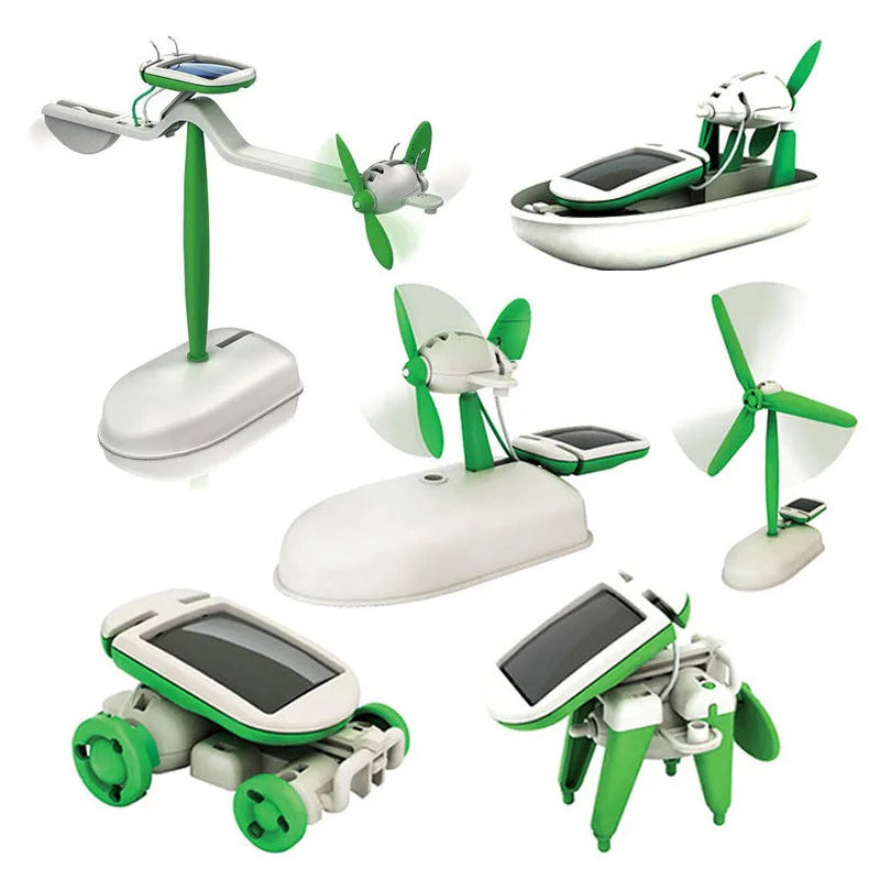 New six-in-one solar robot technology experiment diy assembly technology small production special science teaching materials