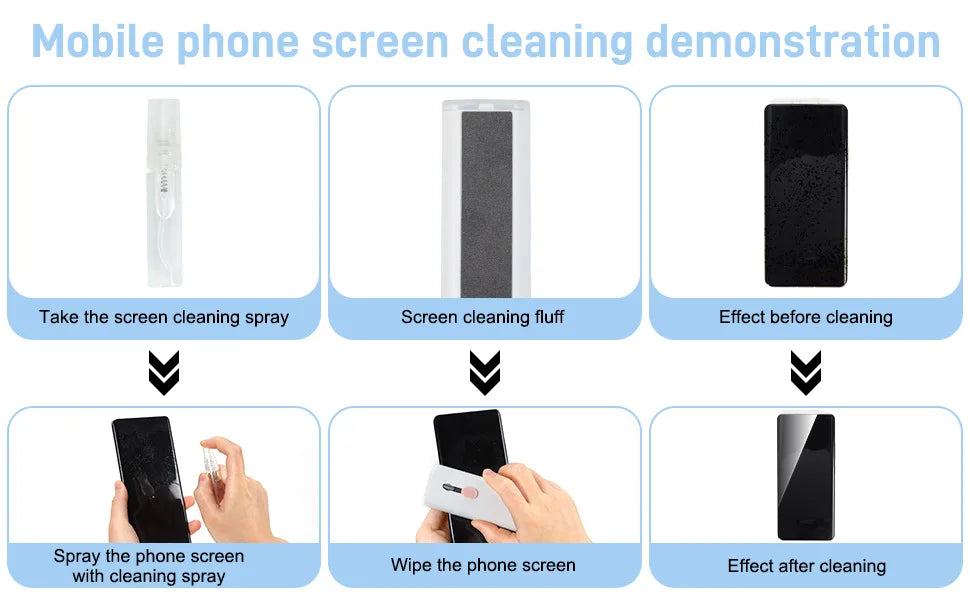 7-in-1 Computer Keyboard Cleaner Brush Kit Earphone Cleaning Pen For Headset Keyboard Cleaning Tools Cleaner Keycap Puller Kit