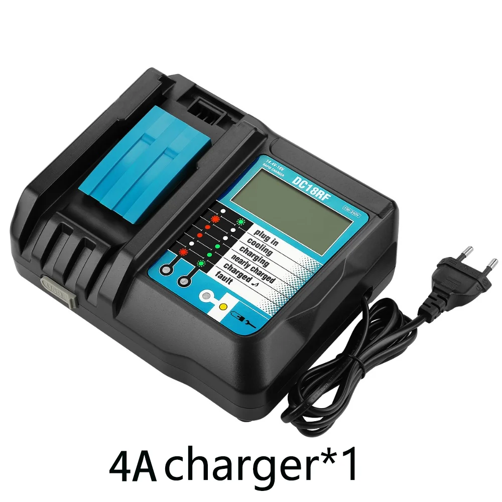 Super For Makita 18v 6000mAh Rechargeable Power Tools Battery With Led Li-ion Replacement Lxt Bl1860b Bl1860 Bl1850+3A Charger
