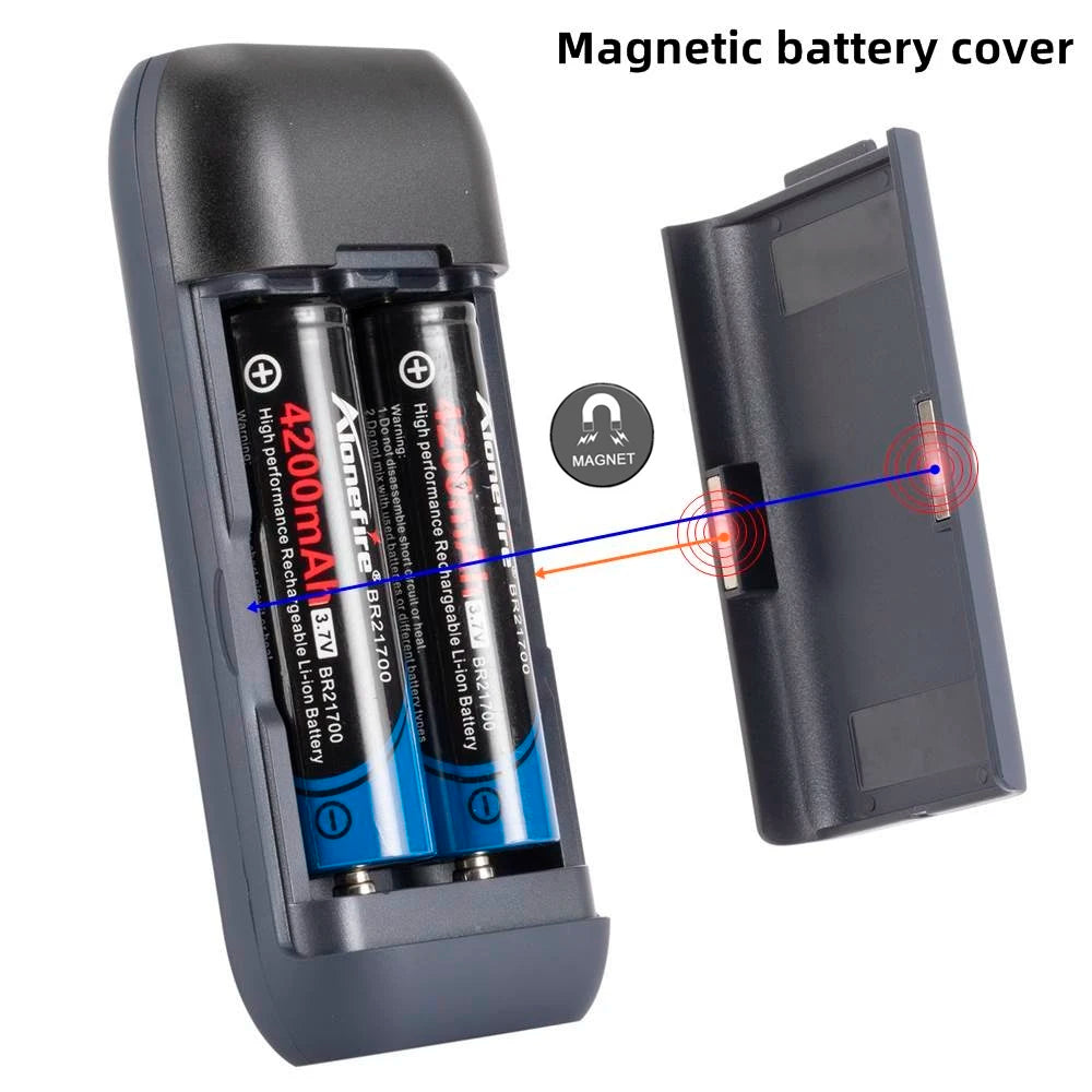 Alonefire PD2 USB Charger 18650/21700 Li-ion Battery 5V 2A USB Power Bank flashlight Torch Battery Charger-Battery Not included
