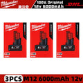 Milwaukee M12 REDLITHIUM HB 6.0Ah Extended Capacity Battery – 12V Rechargeable for M12 Cordless Tools (Model: 48-11-2402)