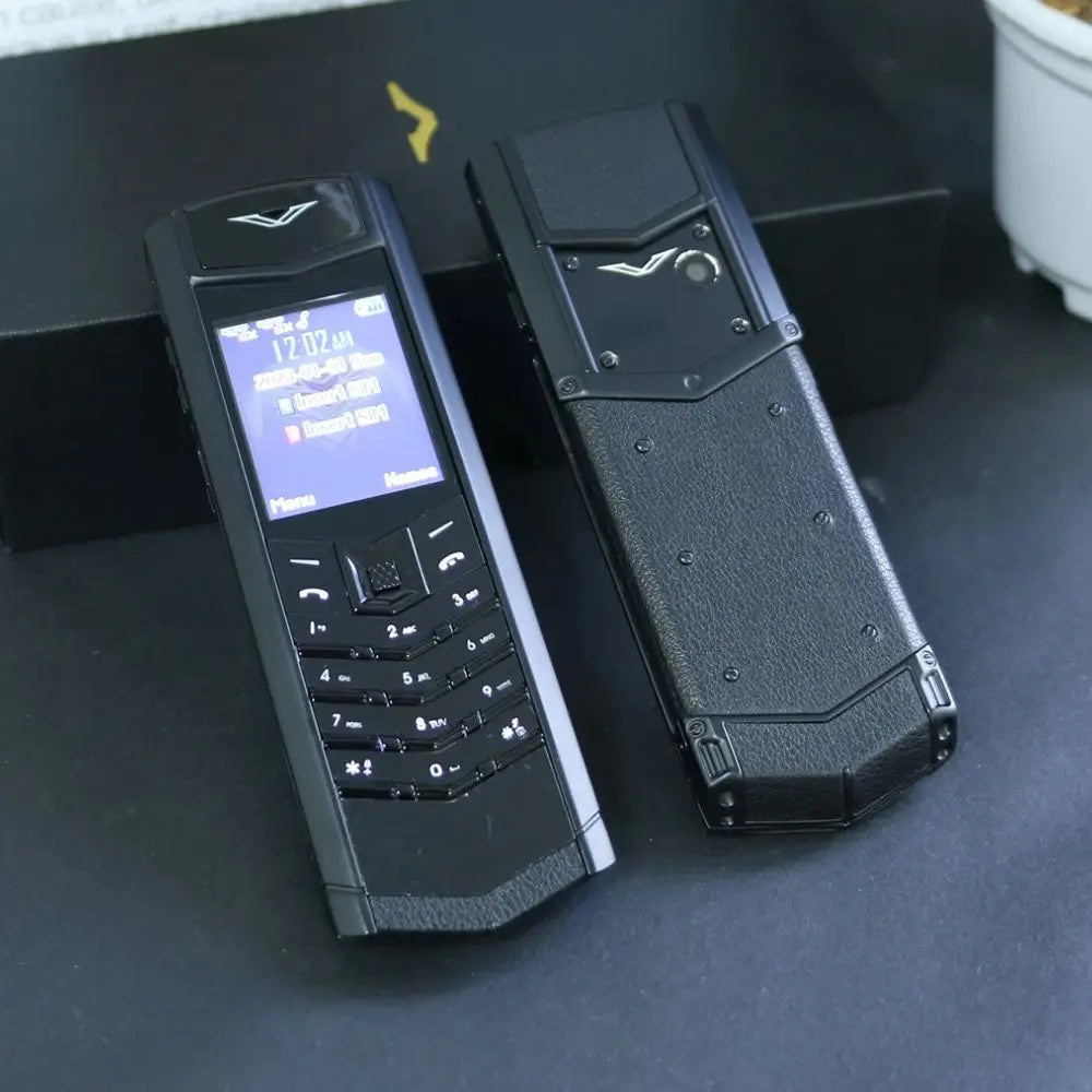 Classic Senior Mobile Phone Elegant Metal Signature Handmade Cellphone Dual SIM Bluetooth Dialer Ebook Luxury Elderly Phone