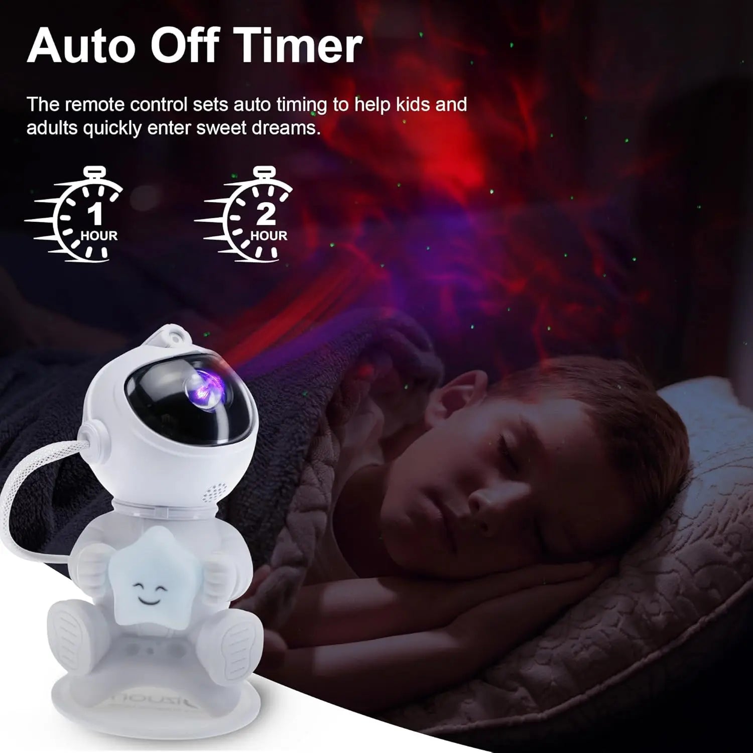 Galaxy Star Projector Night Light Astronaut Space Ceiling LED Lamp for Bedroom Home Decor Kids Gift - Starry Nebula Projector