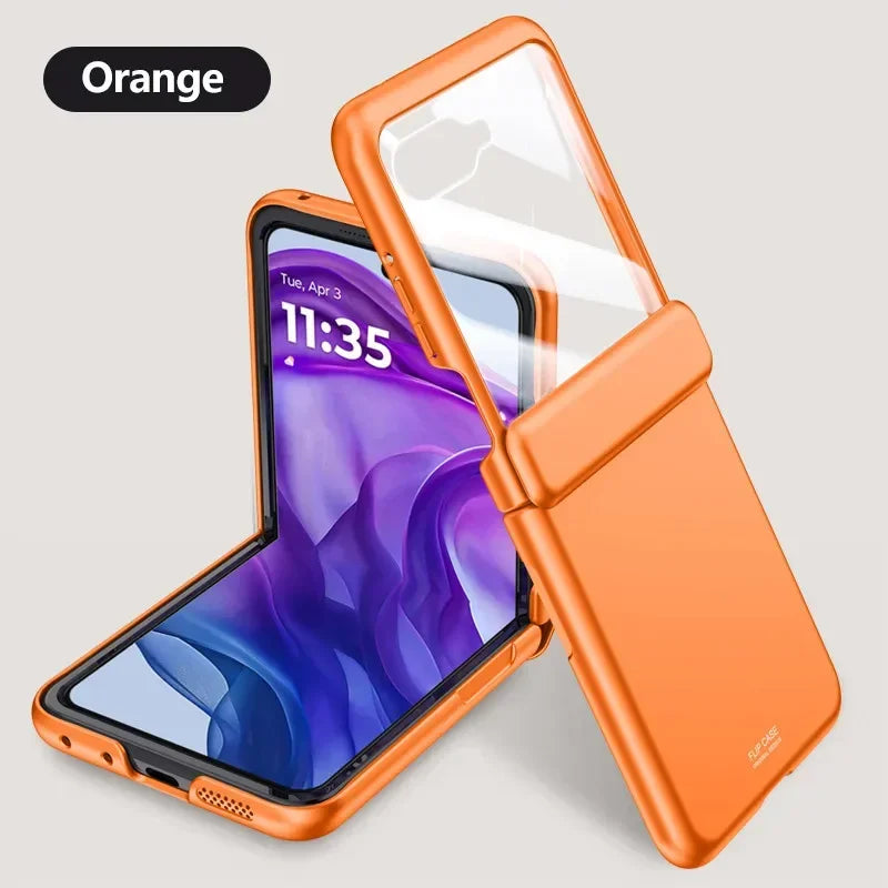 Luxury Feel Skin Spring Hinge Protective Cover for Motorola Razr 50 Ultra Shockproof Cases