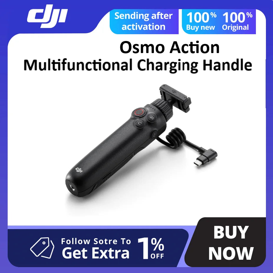 DJI Osmo Action Multifunctional Charging Handle for Osmo Action 5 Pro  Osmo Action 4