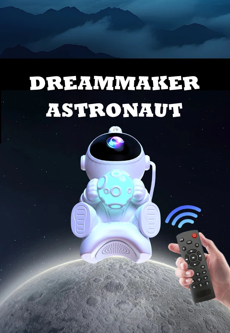 Galaxy Star Projector Night Light Astronaut Space Ceiling LED Lamp for Bedroom Home Decor Kids Gift - Starry Nebula Projector