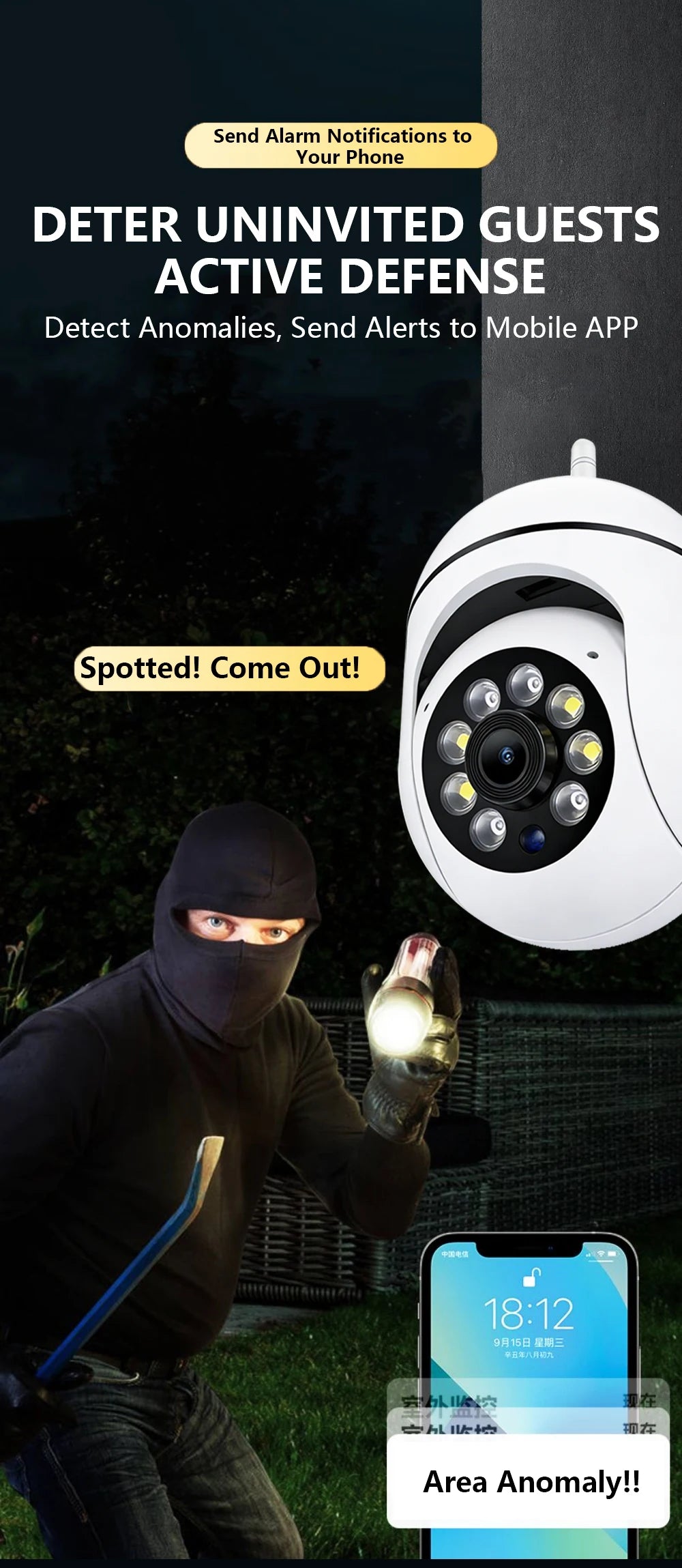 8MP Wifi IP Outdoor Wireless Security Surveillance PTZ Camera 4X Zoom Cameras AI Human Tracking Two-way Audio HD Night Color Cam