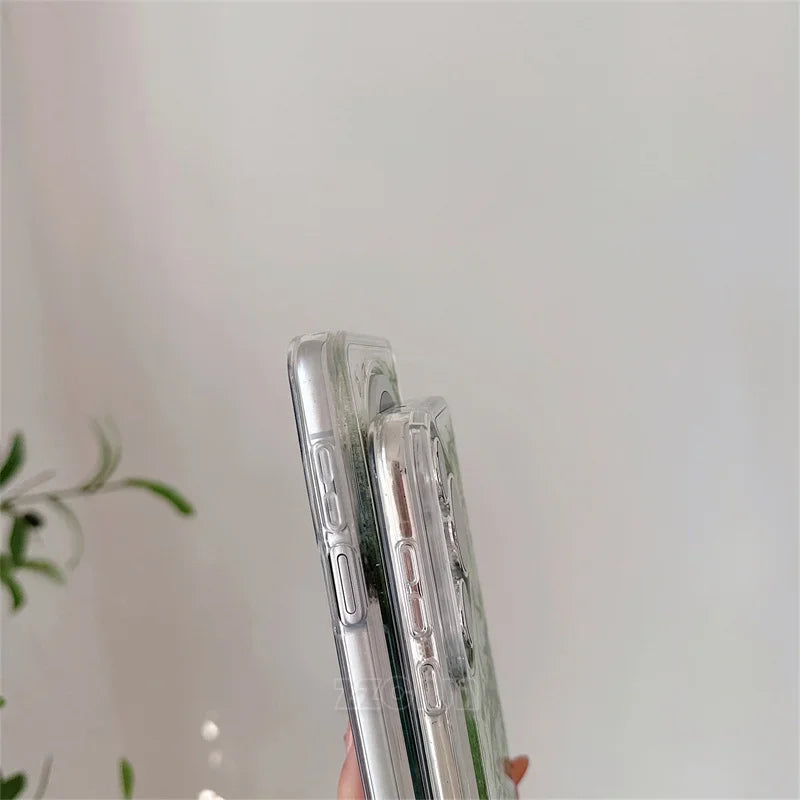 For Huawei Pura 70 Pro P60 Mate 40 50 60 Pro Case Glitter Shiny Bamboo Goldfish Liquid Quicksand Chinese Traditional Style Cover