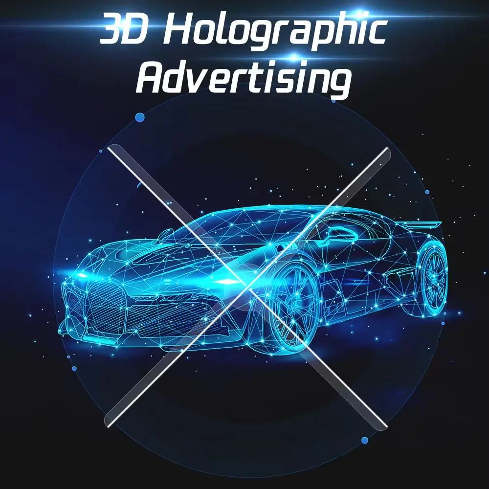 COEUS 65CM 4 Blades Advertising Display Technology Holographic LED Fan Billboard 3D Hologram Pictures Video Technology Projector