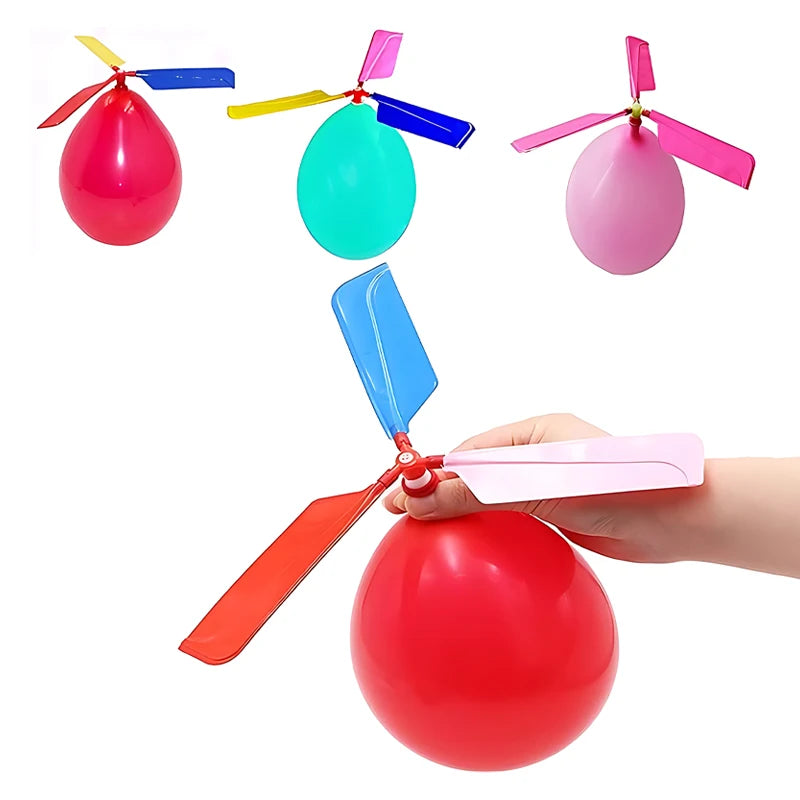 Balloon Aircraft Science and Technology Educational Toys Technology Handmade Diy Balloon Helicopter Children's Creative Toys