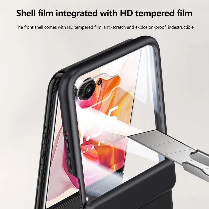 Luxury Feel Skin Spring Hinge Protective Cover for Motorola Razr 50 Ultra Shockproof Cases