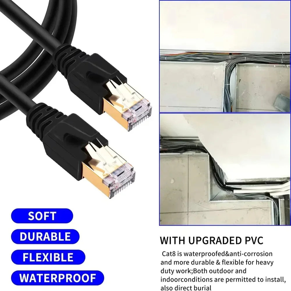 MY-28 2026 New Cat6 Ethernet Cable Gigabit High Speed 100Mbps Internet Cable RJ45 Shielded Network LAN Cord for Laptop Router PC