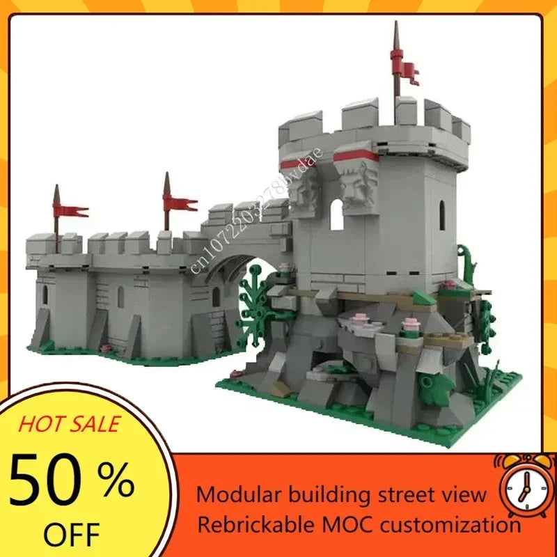 529PCS Customized MOC Medieval outpost Castle Model Custom Puzzles Technology DIY Creative Assembly Technology Toy Holiday Gifts