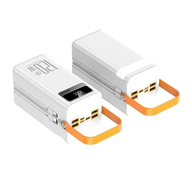 30000mAh / 60000mAh High Capacity Power Bank, 120W Quick Charge External Battery Pack with LED Light for Phone Laptop