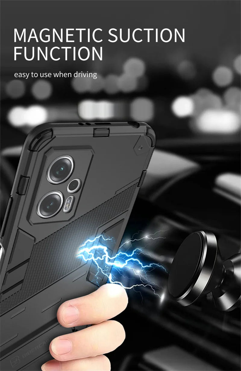 For Xiaomi Mi 11 Lite Case Armor Shockproof Magnetic Back Cover for Mi11 Lite 5G NE Mi 11 Light 11Lite Stand Holder Phone Cases